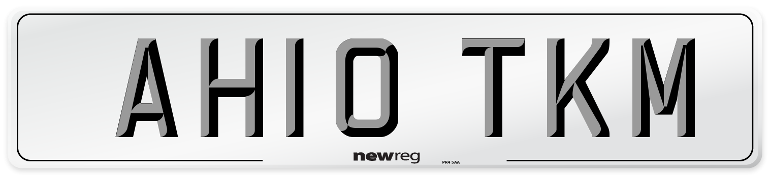 AH10 TKM Number Plate from New Reg